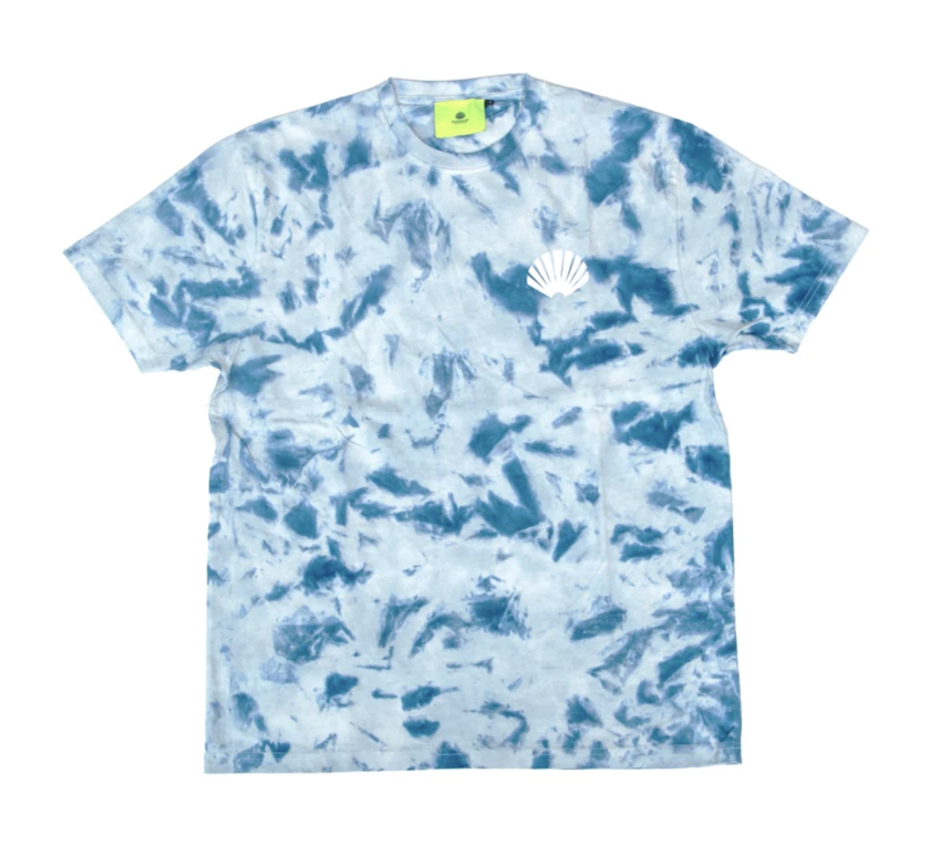 New Amsterdam Surf Association  Logo Tee Tie Dye Blue/White