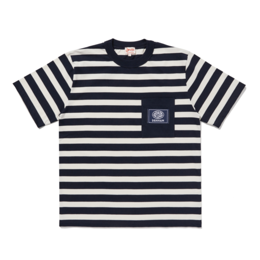 Denham DxAL Daoulas Stripe Tee Nature/Rich Navy