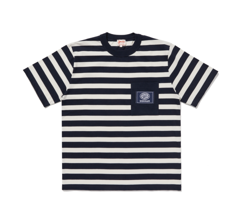 Denham DxAL Daoulas Stripe Tee Rich Navy/Nature