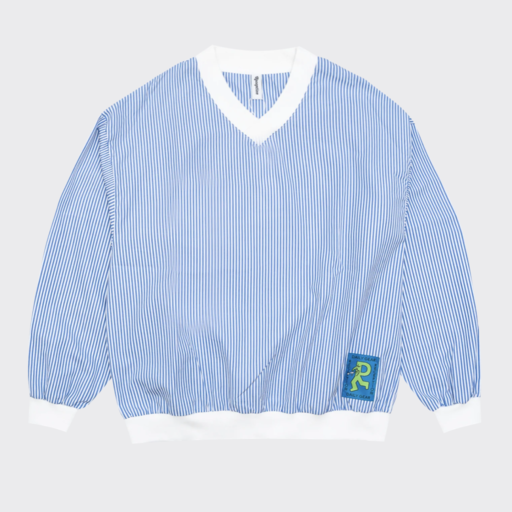 Foot Poplin Sweat White/Mid Blue