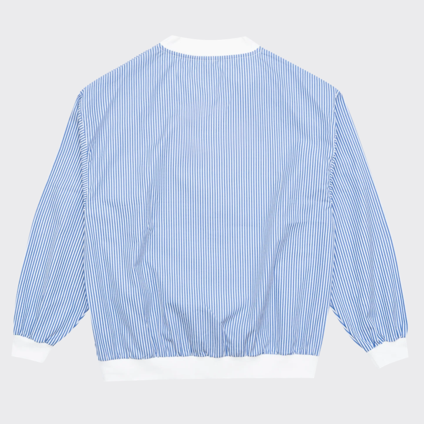 Foot Poplin Sweat White/Mid Blue