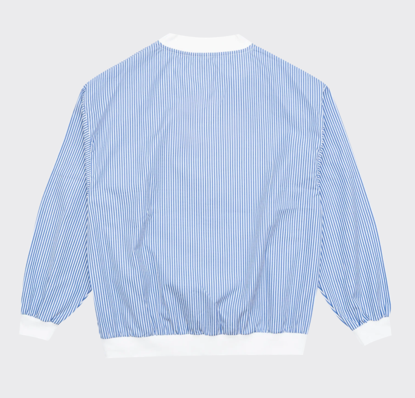 Foot Poplin Sweat White/Mid Blue