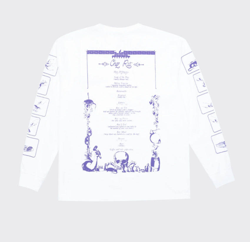 Reception Clothing LS Chez Rat Tee White