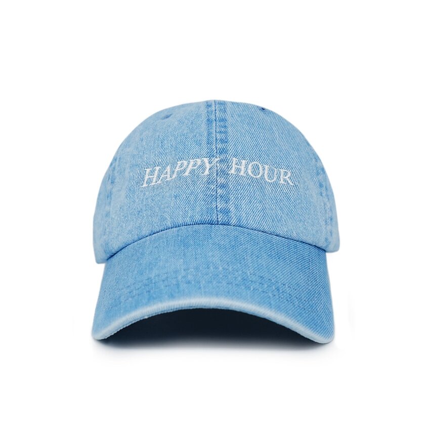 HOHO.CO.CO Dad Cap Happy Hour Denim