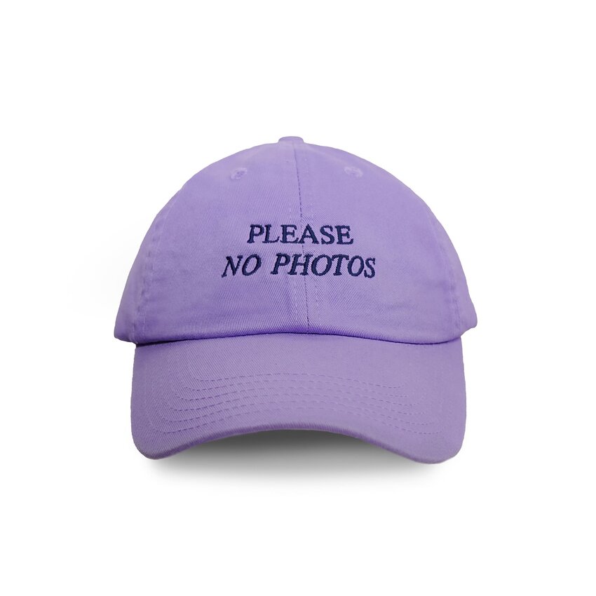 HOHO.CO.CO Dad Cap Please No Photos Purple