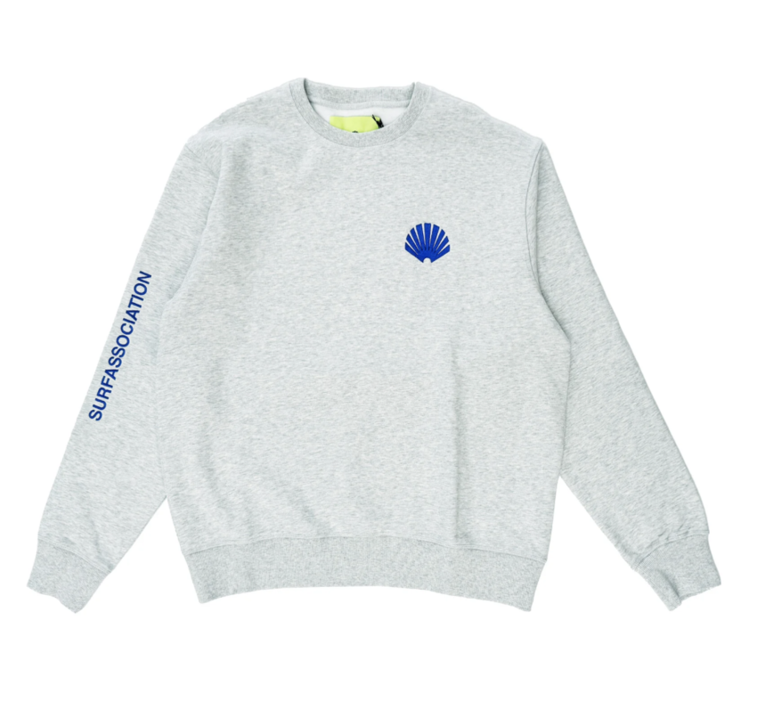 New Amsterdam Surf Association  Logo Crewneck Ash/Blue