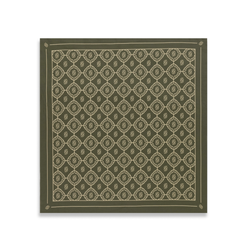 Drôle de Monsieur Monogram Scarf Khaki