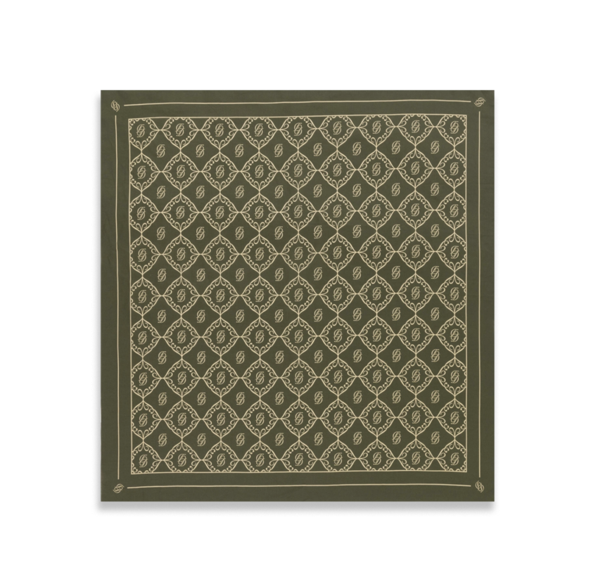 Drôle de Monsieur Monogram Scarf Khaki