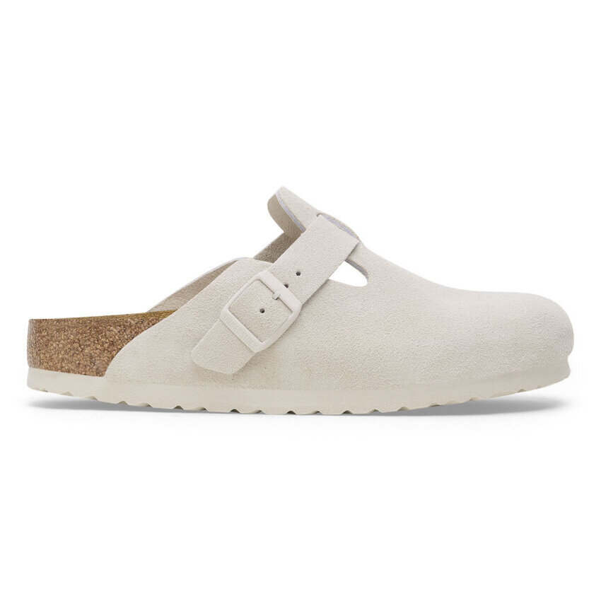 Birkenstock Boston Suede Antique White