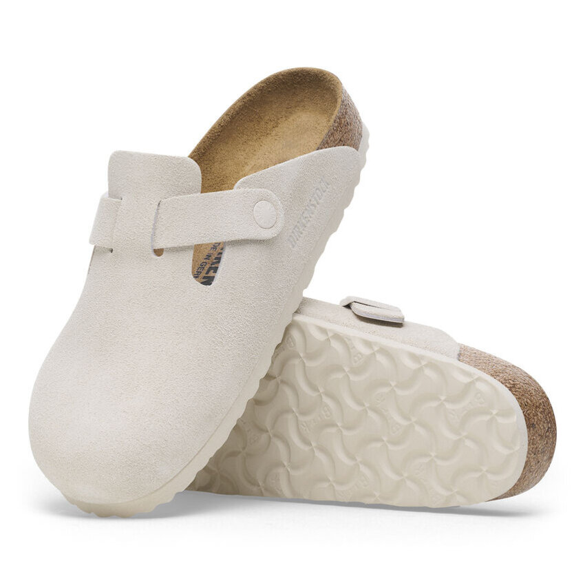 Birkenstock Boston Suede Antique White