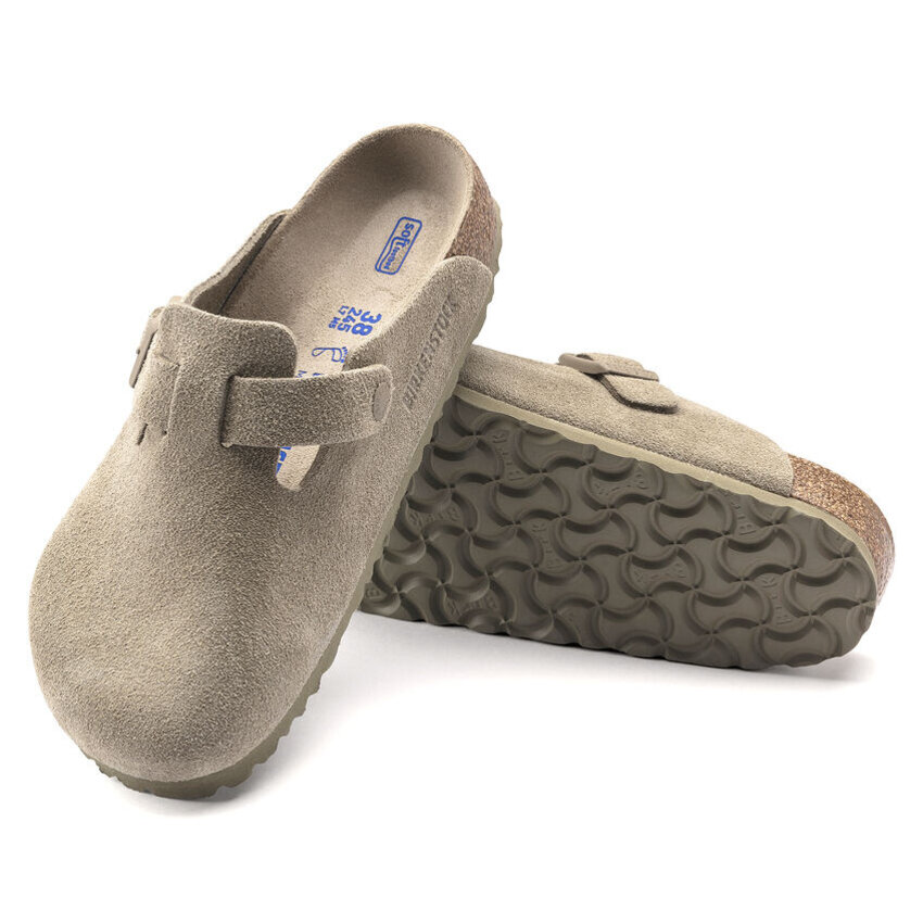 Birkenstock Boston Suede Faded Khaki