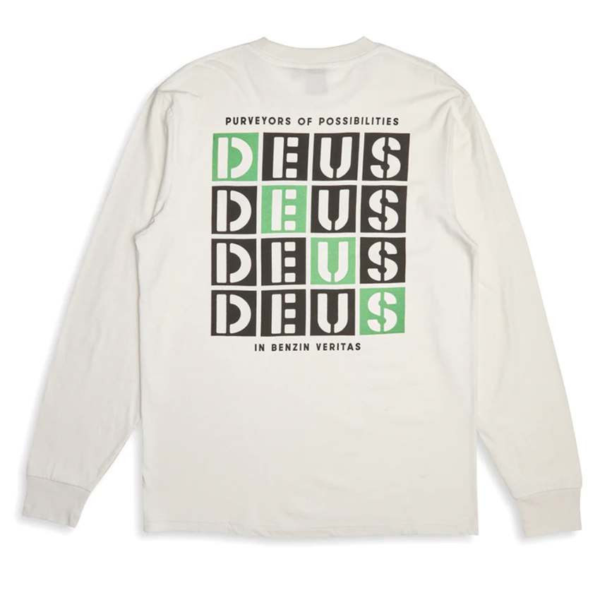 Deus Ex Machina Tictac Long Sleeve Tee White