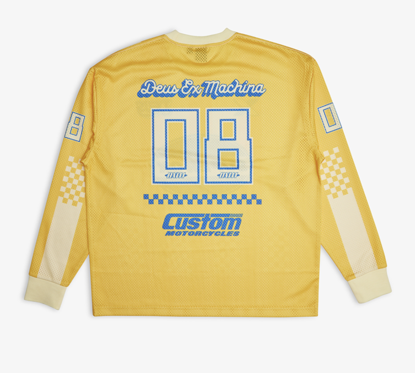 Deus Ex Machina Threepeat Moto Jersey Lemon Chrome