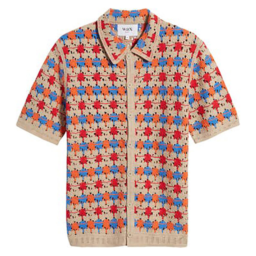 Wax London Porto Shirt Splash Crochet Multi