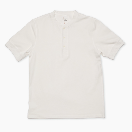 Nudie Jeans Short Sleeve Henley T-Shirt Ecru