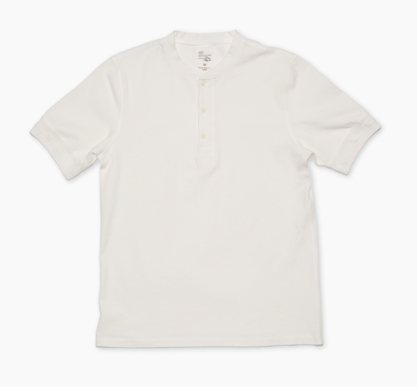 Nudie Jeans Short Sleeve Henley T-Shirt Ecru