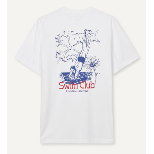 Libertine Libertine Beat Swim Club Splash Tee White