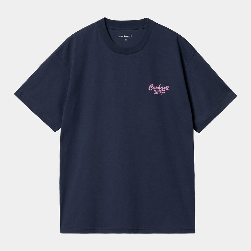 Carhartt WIP S/S Friendship T-Shirt Air Force Blue/Light Pink