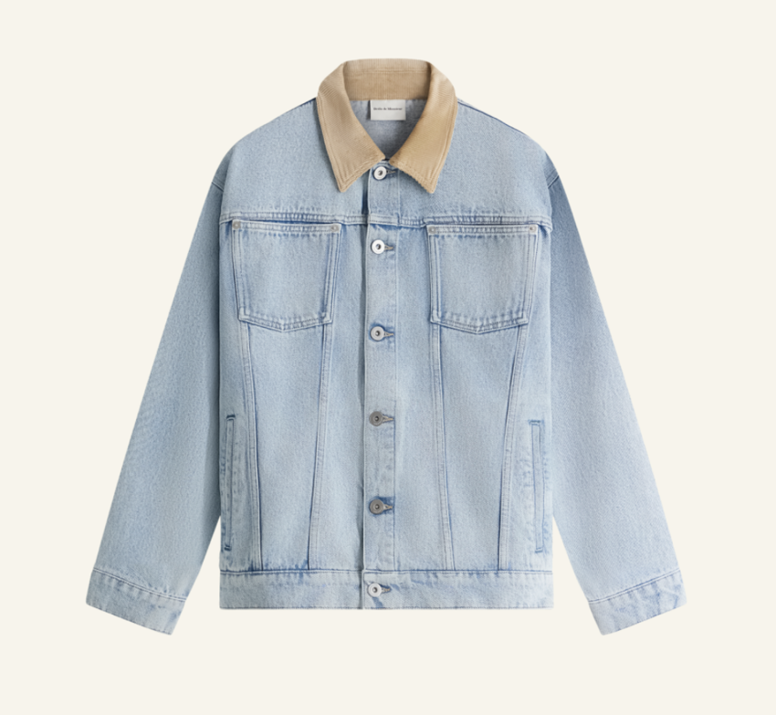 Drôle de Monsieur Washed Denim Jacket Light Blue