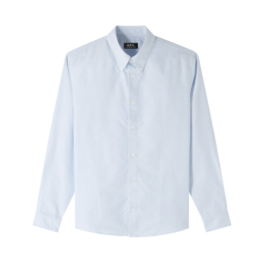 A.P.C. Paris Greg Shirt Blue Stripe