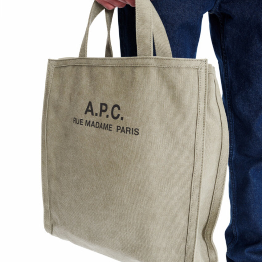 A.P.C. Paris Salvaged Tote Bag Khaki