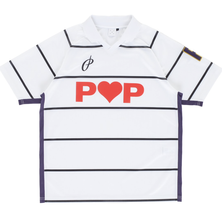 POP Trading Company Striped Sportif Shirt White