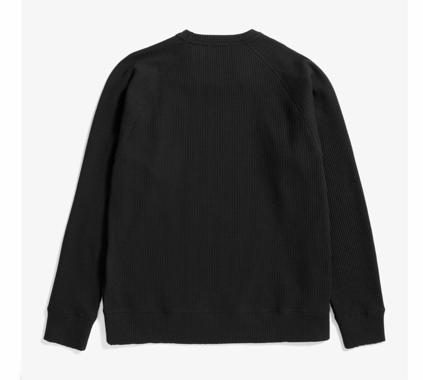 Norse Projects  Kristian Relaxed Tech Waffle Sweater Black