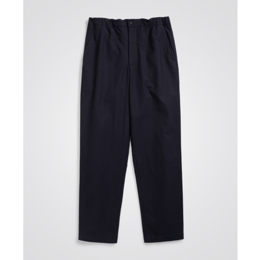 Norse Projects  Ezra Relaxed Cotton Wool Twill Trouser Dark Navy