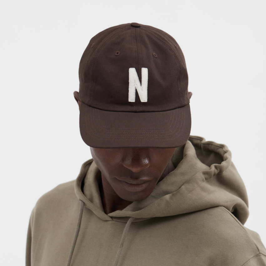 Norse Projects  Felt N Twill Sports Cap Espresso