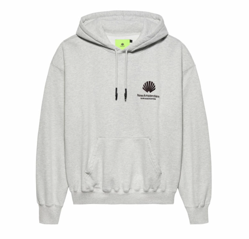 New Amsterdam Surf Association  Logo Hoodie Ash/Vineyard Wine