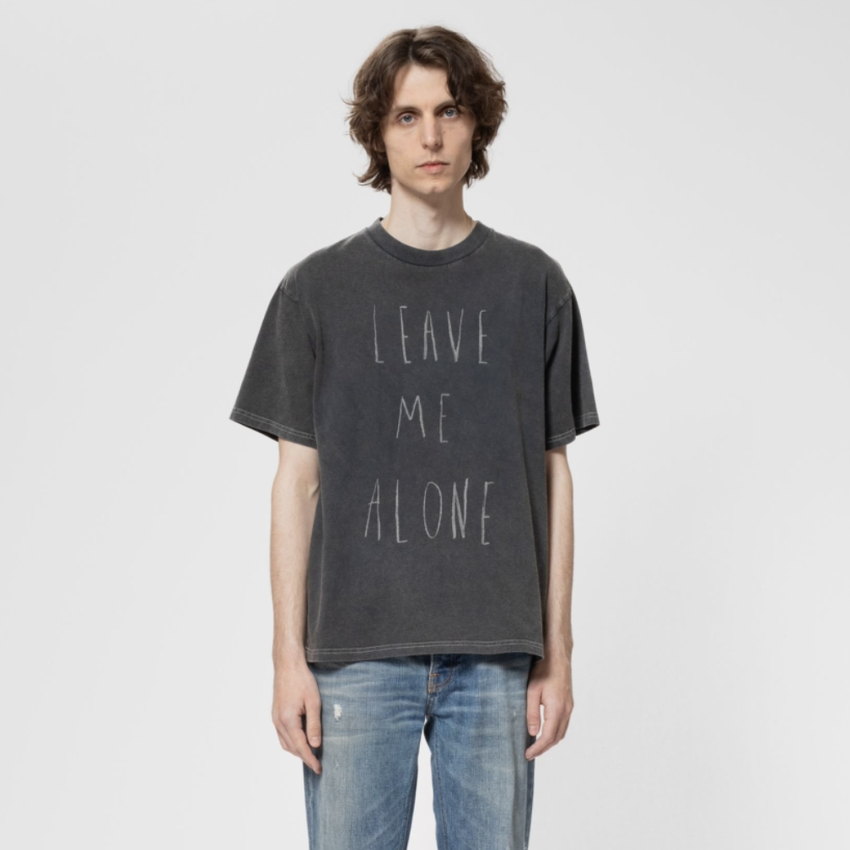 Nudie Jeans Koffe Leave Me Alone Tee Antracite