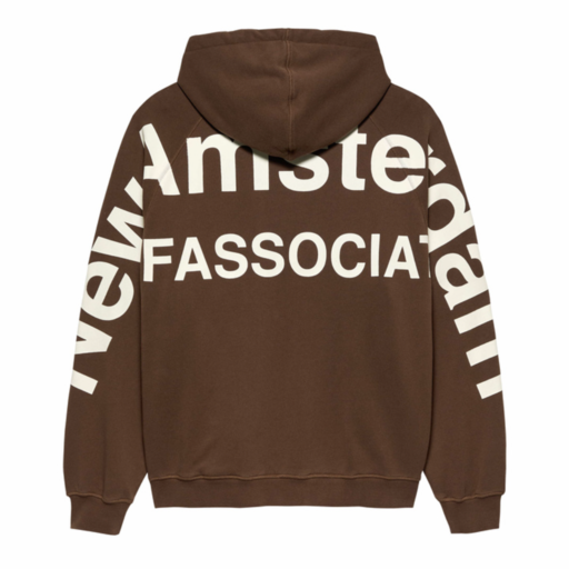 New Amsterdam Surf Association  Logo Line Hoodie Brown