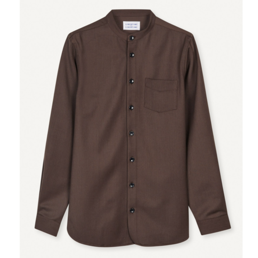 Libertine Libertine Factory Shirt 3486 Dark Brown Melange