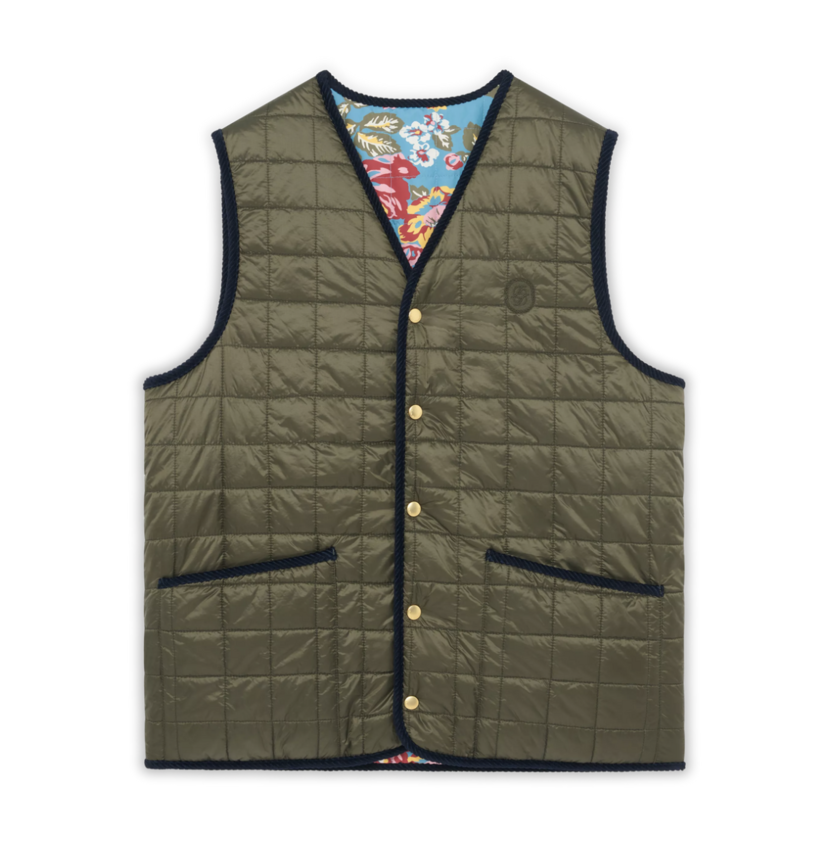 Drôle de Monsieur Reversible Quilted Bodywarmer Floral Print