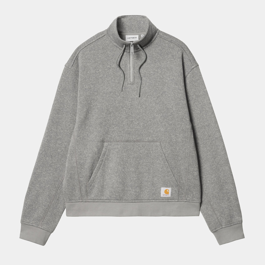 Carhartt WIP Luther Half Zip Sweat Misty Grey Heather