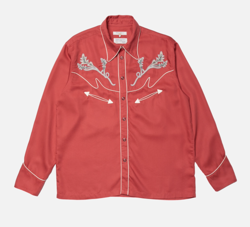 Nudie Jeans Gonzo Vines Cowboy Shirt Red