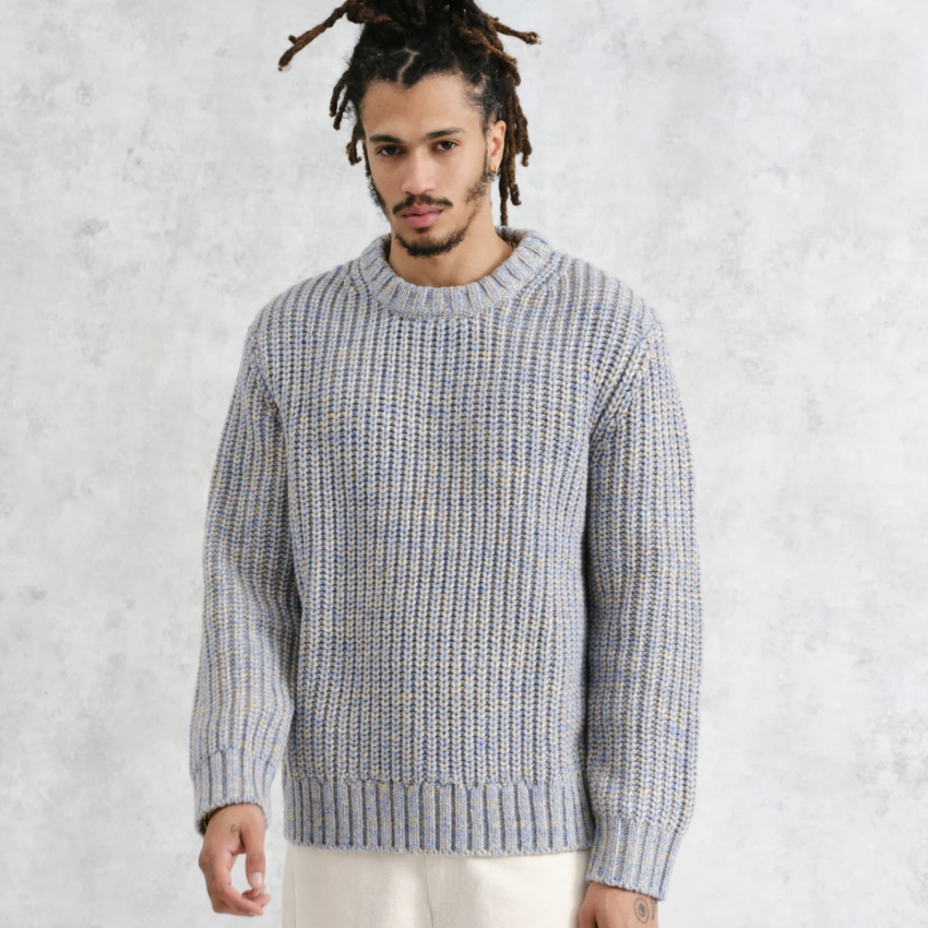 Wilde Crew Thick Knit Blue