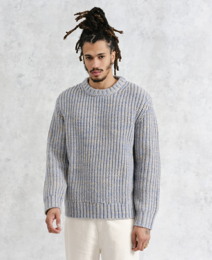 Wilde Crew Thick Knit Blue