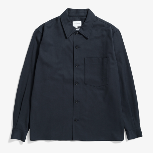 Norse Projects  Carsten Cotton Wool LS Shirt Dark Navy