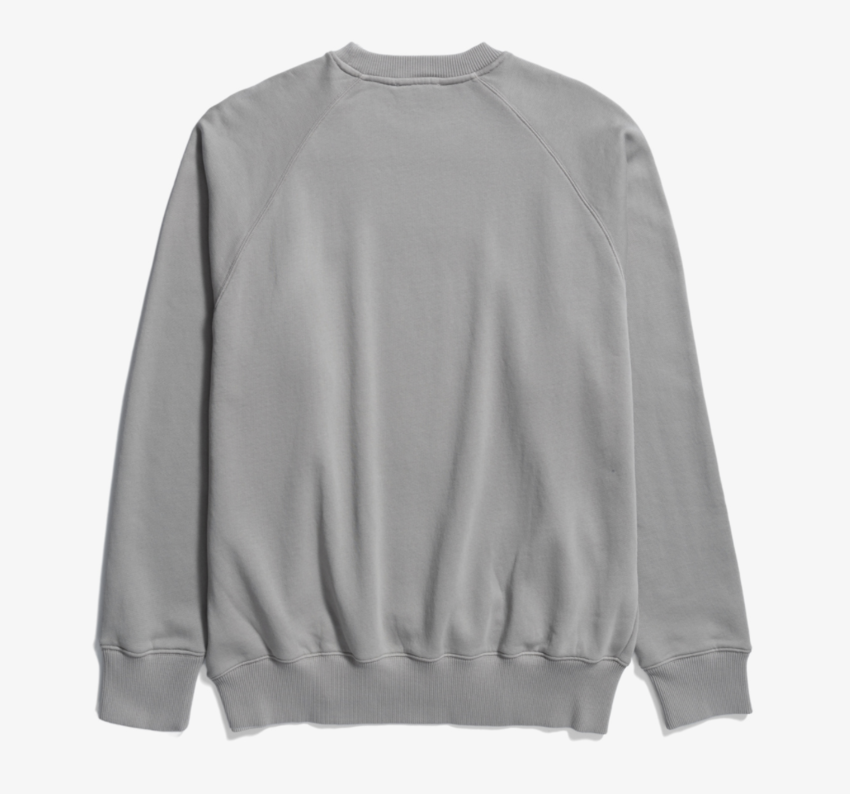 Norse Projects  Marten Relaxed Organic Raglan N Patch Sweatshirt Weather Grey