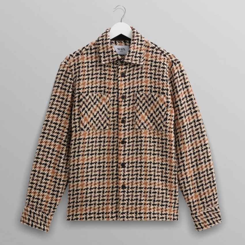 Whiting Overshirt Houndstooth Weave Naturel