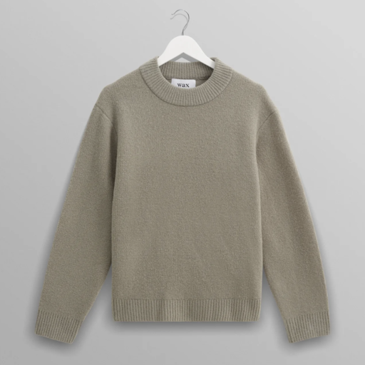 Wilde Crew Plain Jersey Boucle Green