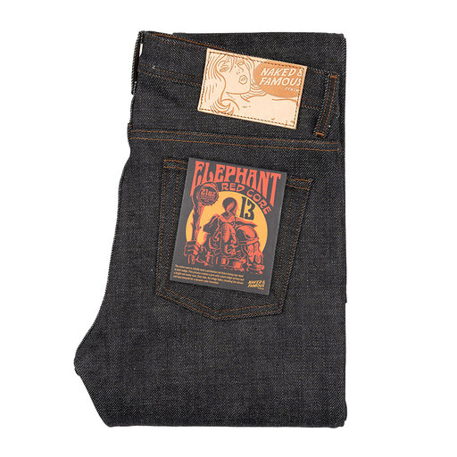 Naked & Famous Denim Weird Guy Elephant 13 Red Core