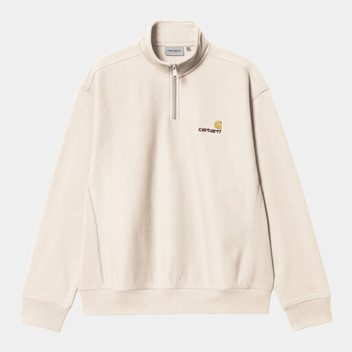 Carhartt WIP Half Zip American Script Sweatshirt Moonbeam