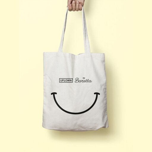 Baretta Keep Smiling Canvas Tote Bag Large