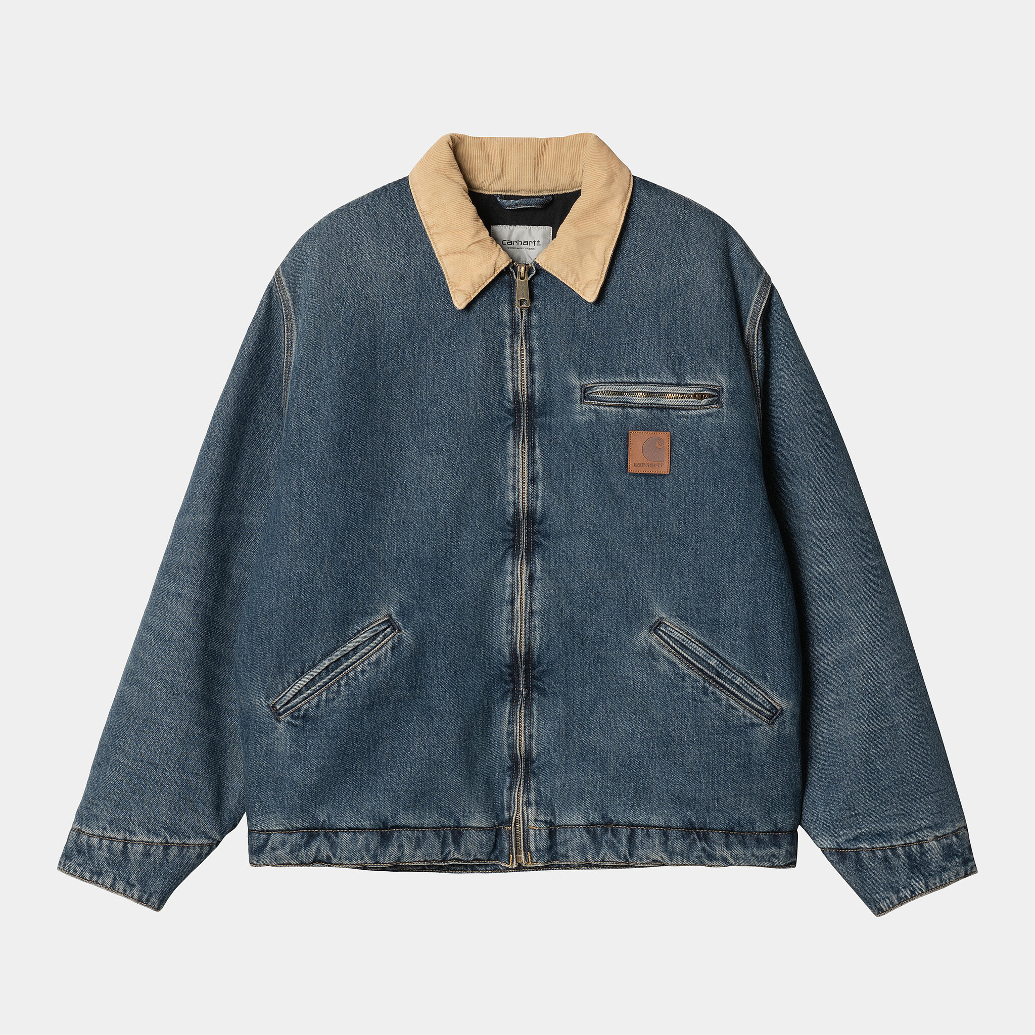 Carhartt WIP OG Detroit Jacket Blue/Dusty H Brown - Baretta Den