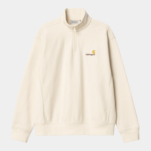 Carhartt WIP Half Zip American Script Sweatshirt Natural