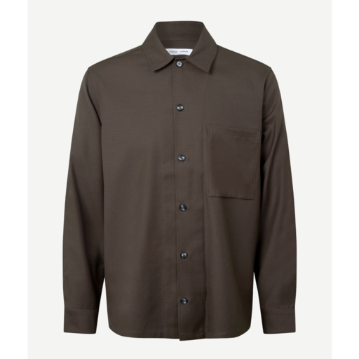 Samsoe//Samsoe Sadamon GO Overshirt 15350 Turkish Coffee