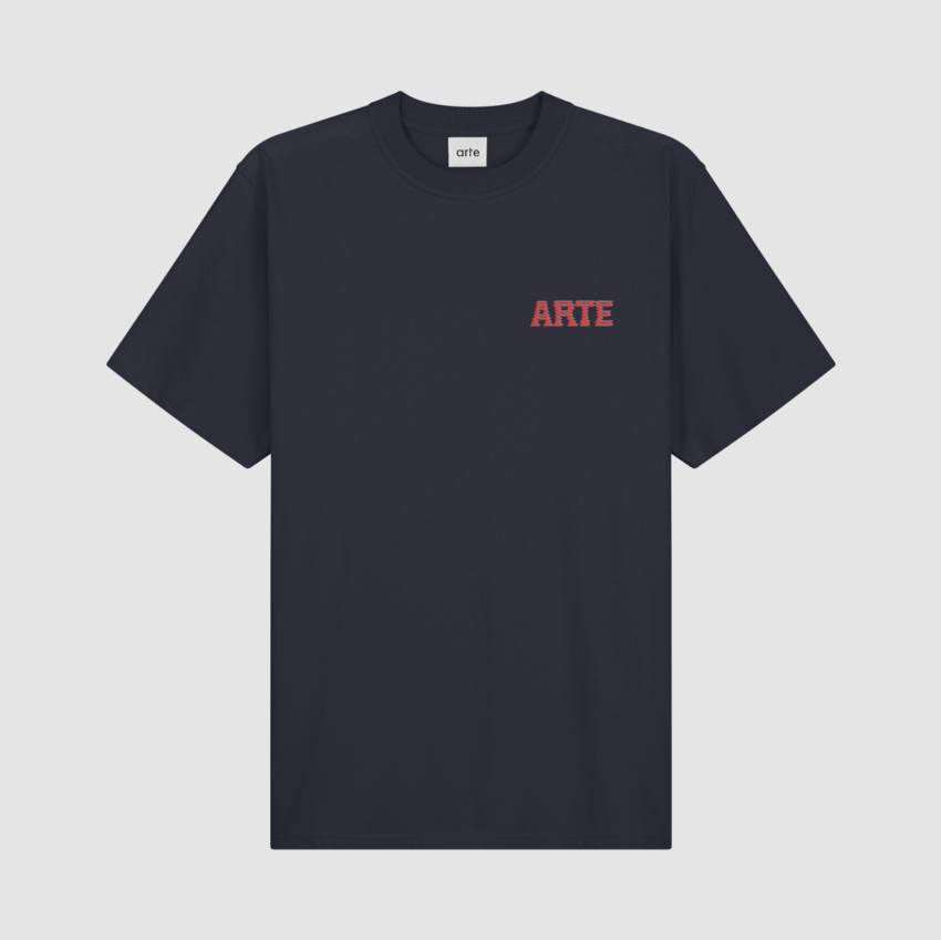 ARTE Antwerp Back Print T-Shirt Navy