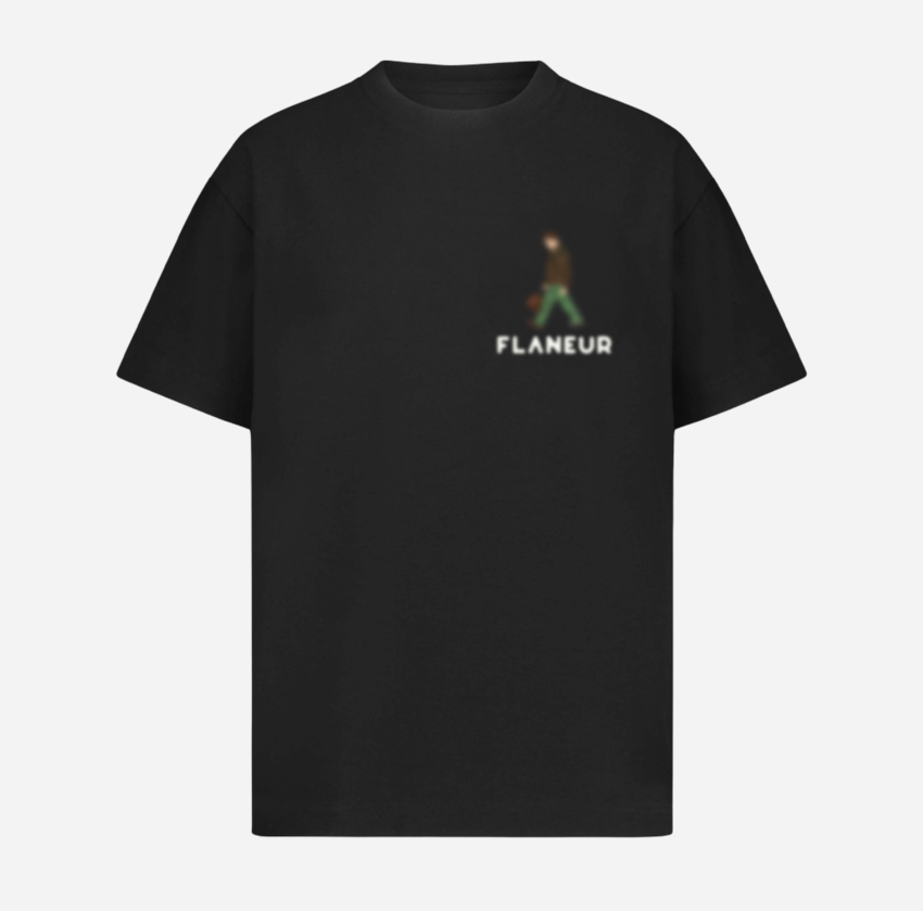 Flaneur Homme Blurred Stroller T-Shirt Black